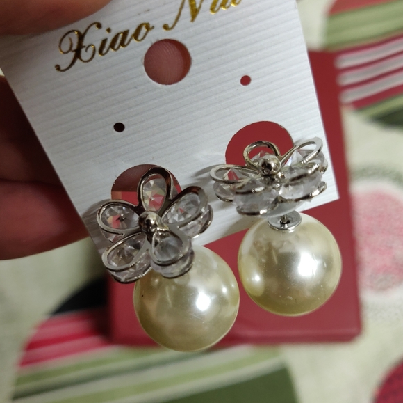 Set of 3 pearl earrings - Picture 5 of 5